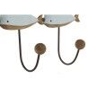 Appendiabiti da parete Home ESPRIT Bianco Blu cielo Metallo Legno di paulownia Balena 45 x 10 x 17,5 cm (2 Unità)