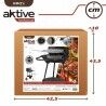 Barbecue a Carboni con Ruote Aktive Textilene 42 x 76,5 cm Nero