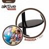 Barbecue a Carboni con Ruote Aktive Textilene 42 x 76,5 cm Nero