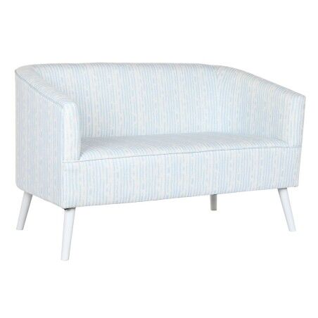 Divano DKD Home Decor Azzurro Bianco Blu cielo Metallo Righe Mediterraneo 130 x 68 x 78 cm