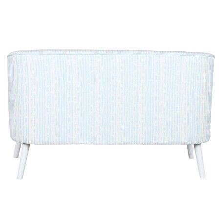 Divano DKD Home Decor Azzurro Bianco Blu cielo Metallo Righe Mediterraneo 130 x 68 x 78 cm