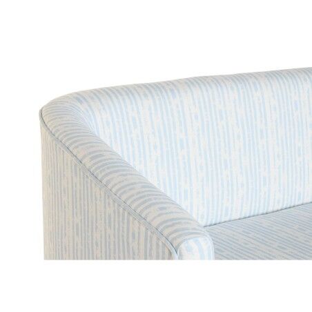 Divano DKD Home Decor Azzurro Bianco Blu cielo Metallo Righe Mediterraneo 130 x 68 x 78 cm