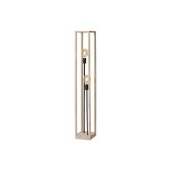 Lampada da Terra Home ESPRIT Marrone Nero Naturale Legno Ferro Pino 220 V 19 x 19 x 123 cm