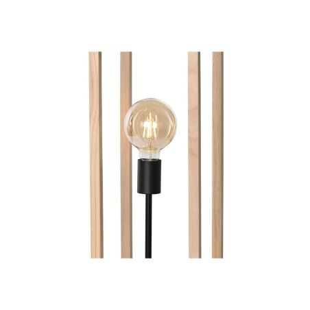 Lampada da Terra Home ESPRIT Marrone Nero Naturale Legno Ferro Pino 220 V 19 x 19 x 123 cm