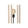 Lampada da Terra Home ESPRIT Marrone Nero Naturale Legno Ferro Pino 220 V 19 x 19 x 123 cm
