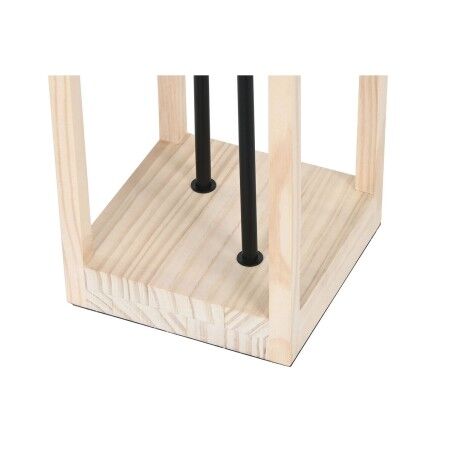 Lampada da Terra Home ESPRIT Marrone Nero Naturale Legno Ferro Pino 220 V 19 x 19 x 123 cm