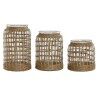 Vaso Home ESPRIT Naturale Cristallo 16,5 x 16,5 x 27 cm (3 Pezzi)