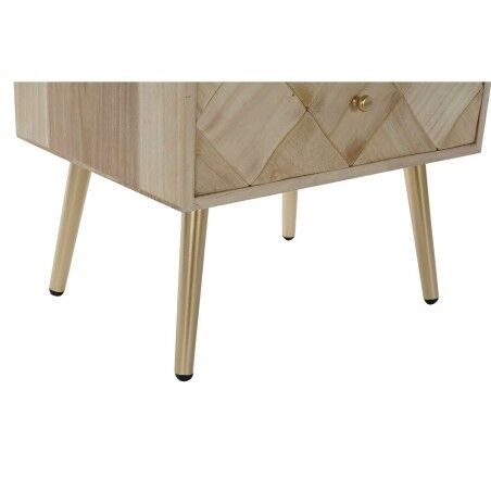 Cassettiera DKD Home Decor   Marrone Chiaro Metallo Pino Legno di paulownia Naturale Moderno 45 x 35 x 93 cm