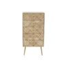 Cassettiera DKD Home Decor   Marrone Chiaro Metallo Pino Legno di paulownia Naturale Moderno 45 x 35 x 93 cm