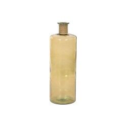 Vaso Home ESPRIT Giallo Corda Vetro Temperato 25 x 25 x 75 cm