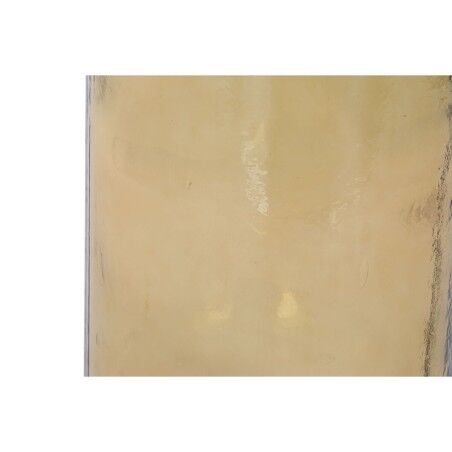 Vaso Home ESPRIT Giallo Corda Vetro Temperato 25 x 25 x 75 cm