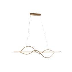 Lampadario Home ESPRIT Bianco Dorato Silicone Alluminio 55 W 120 x 10 x 30 cm