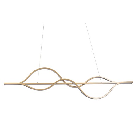 Lampadario Home ESPRIT Bianco Dorato Silicone Alluminio 55 W 120 x 10 x 30 cm