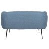 Divano DKD Home Decor Azzurro Nero Schiuma Legno Metallo Velluto Scandi 129 x 75 x 73 cm