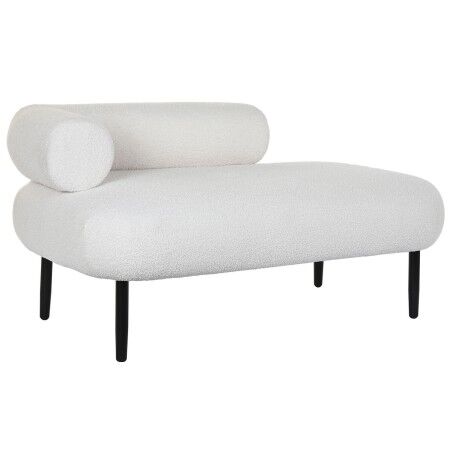 Divano DKD Home Decor Bianco Nero Metallo Scandi 127,5 x 73,5 x 64 cm