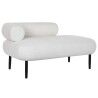 Divano DKD Home Decor Bianco Nero Metallo Scandi 127,5 x 73,5 x 64 cm