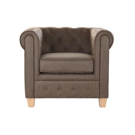 Poltrona DKD Home Decor 80 x 80 x 70 cm Legno Marrone scuro