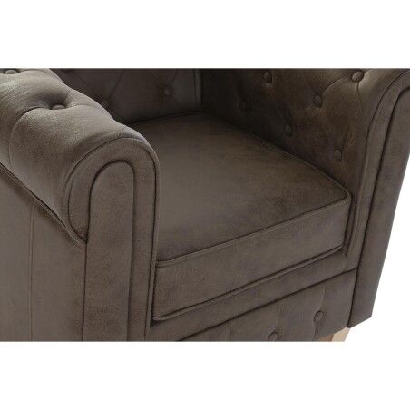 Poltrona DKD Home Decor 80 x 80 x 70 cm Legno Marrone scuro