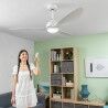Ventilatore da Soffitto con Luce LED e 3 Pale ABS Flaled InnovaGoods Bianco 36 W 52" Ø132 cm