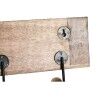 Appendiabiti da parete Home ESPRIT Bianco Nero Naturale Metallo Legno di mango Buddha 38 x 5 x 16 cm