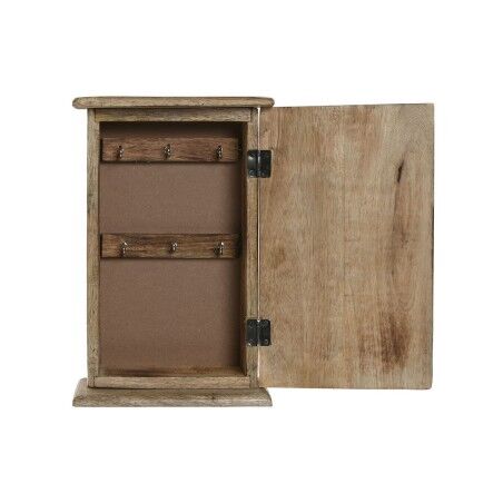 Armadietto portachiavi Home ESPRIT Bianco Naturale 18 x 7,5 x 28 cm