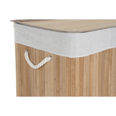 Cesto per i Panni Sporchi Home ESPRIT Bianco Naturale Bambù 140 L 60 x 40 x 60 cm