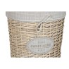 Cesto per i Panni Sporchi Home ESPRIT Crema vimini Shabby Chic 45 x 45 x 55 cm 3 Pezzi