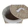 Cesto per i Panni Sporchi Home ESPRIT Crema vimini Shabby Chic 45 x 45 x 55 cm 3 Pezzi