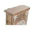 Armadietto portachiavi Home ESPRIT Bianco Naturale 18 x 7,5 x 28 cm