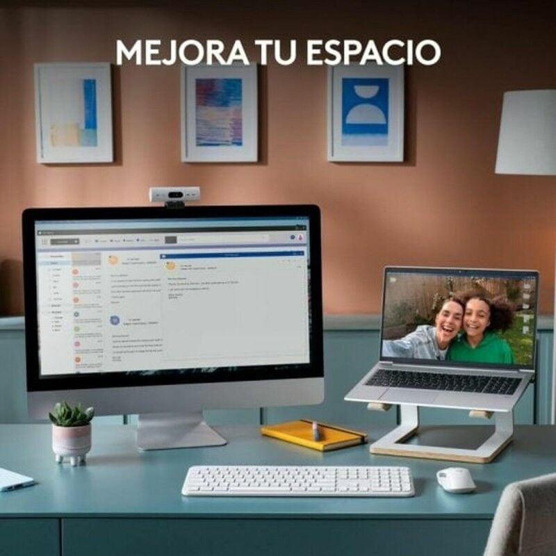 Tastiera e Mouse Logitech 920-012596 Bianco Spagnolo QWERTY Tastiera e Mouse Logitech 920-012596 Bianco Spagnolo QWERTY