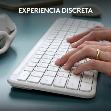 Tastiera e Mouse Logitech 920-012596 Bianco Spagnolo QWERTY