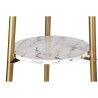 Lampada da Terra DKD Home Decor Dorato Metallo Poliestere Bianco 50 W Legno MDF (41 x 41 x 156 cm)
