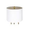Lampada da Terra DKD Home Decor Dorato Metallo Poliestere Bianco 50 W Legno MDF (41 x 41 x 156 cm)