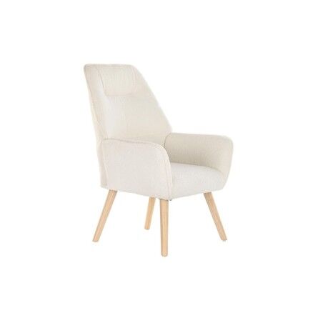 Poltrona DKD Home Decor Crema Naturale 65 x 75 x 96 cm