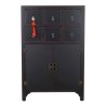 Cassettiera DKD Home Decor Nero Rosso Multicolore Abete Legno MDF Orientale 63 x 27 x 101 cm