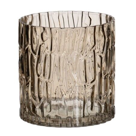 Vaso Marrone Cristallo 14 x 14 x 14 cm