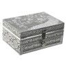 Scatola-Portagioie Home ESPRIT Verde Argentato Legno Alluminio 17,5 x 12,5 x 8,5 cm