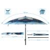 Ombrellone Azzurro Ø 200 cm SPF50+ Pavone