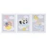 Quadro Home ESPRIT Giallo Grigio Per bambini 30 x 1,8 x 40 cm (4 Unità)