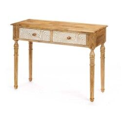 Ingresso con 2 Cassetti Gift Decor 34 Bianco Marrone 98 x 77 x 42 cm Curva