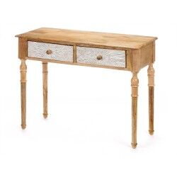 Ingresso con 2 Cassetti Gift Decor 35 Bianco Marrone 98 x 77 x 42 cm Righe