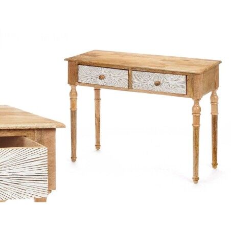 Ingresso con 2 Cassetti Gift Decor 35 Bianco Marrone 98 x 77 x 42 cm Righe