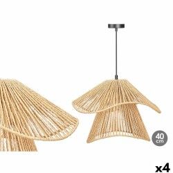 Lampadario 24B513 Nero Naturale Metallo Carta 40 W 41 x 30 x 41 cm (4 Unità)