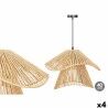 Lampadario 24B513 Nero Naturale Metallo Carta 40 W 41 x 30 x 41 cm (4 Unità)