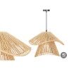 Lampadario 24B513 Nero Naturale Metallo Carta 40 W 41 x 30 x 41 cm (4 Unità)