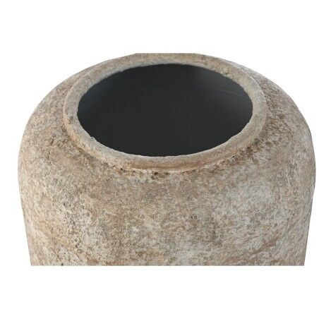 Vaso Home ESPRIT Bianco Marrone Metallo 23,5 x 23,5 x 30 cm