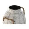 Vaso Home ESPRIT Bianco Metallo Corda 20 x 20 x 33 cm
