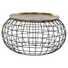 Tavolo aggiuntivo DKD Home Decor 80 x 80 x 44 cm Nero Dorato Alluminio Plastica