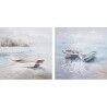 Quadro DKD Home Decor 100 x 3,5 x 100 cm Barco 100 x 2 x 100 cm Mediterraneo (2 Unità)