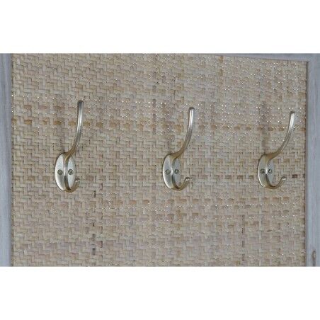 Appendiabiti con specchio Home ESPRIT Naturale Rattan Legno di paulownia Specchio 92 x 40 x 181 cm